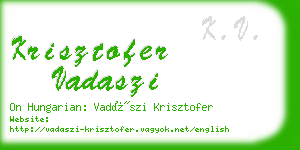 krisztofer vadaszi business card